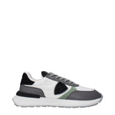 Philippe Model White Fabric Low Top Sneakers
